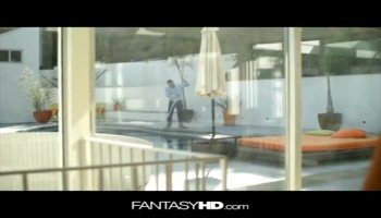 Crazy slut slapping her own tits